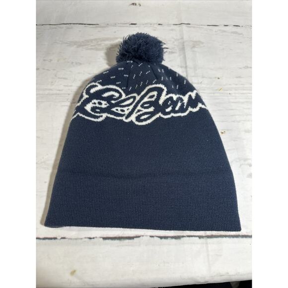 Adults' Unisex Katahdin Pom Hat, L.L.Bean Logo Navy Blue - Picture 6 of 7